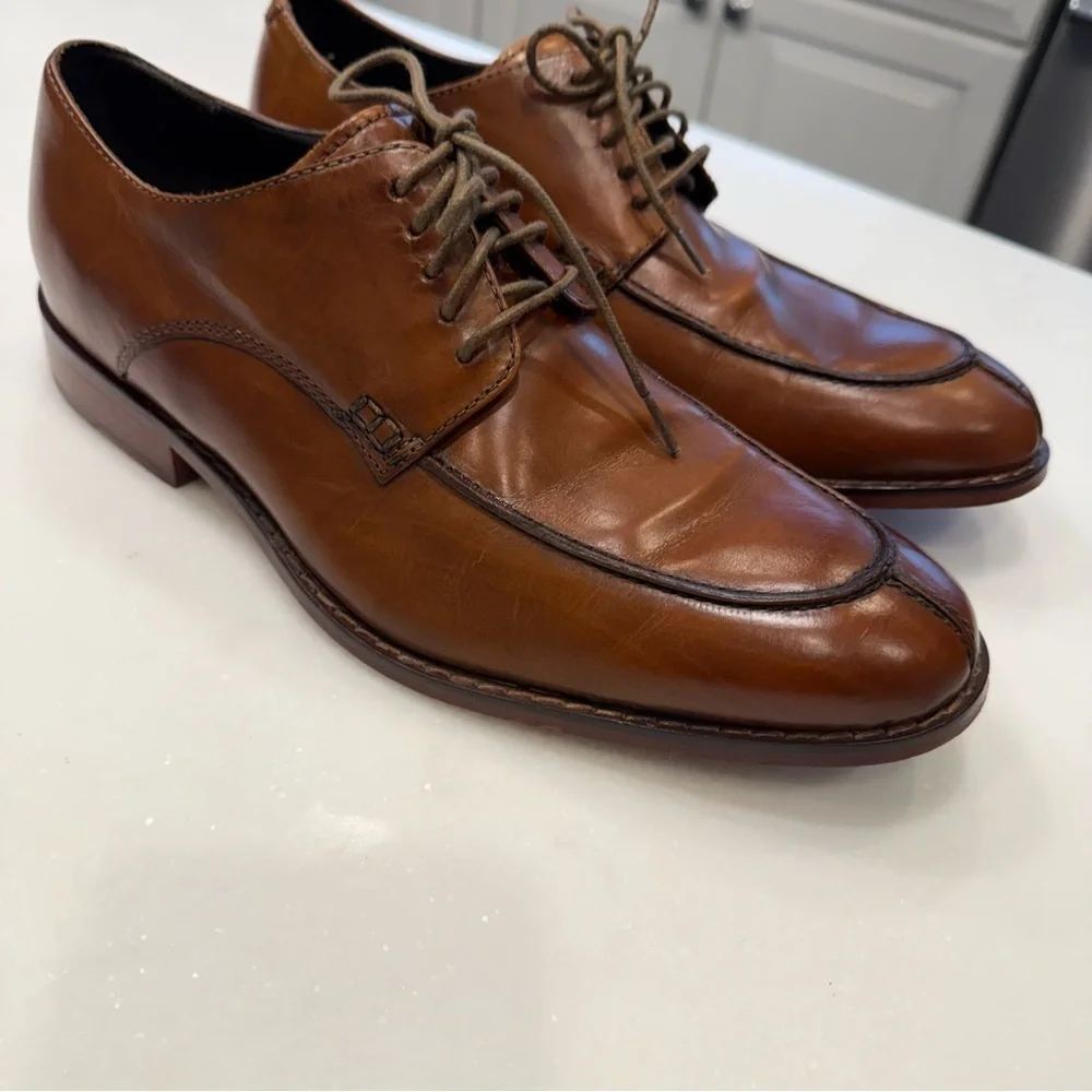 Cole Haan Oxford Brown Leather Colton Air Split Toe Oxford Shoes Size 8M